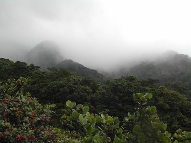 Wolken in Gipfelregion des Rincon